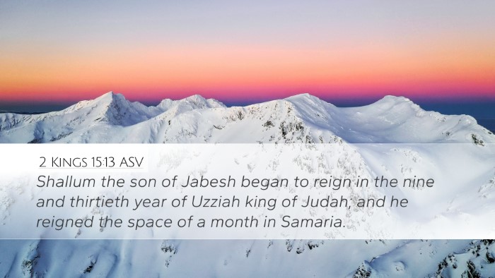 2 Kings 15:13 ASV Bible Verse Image