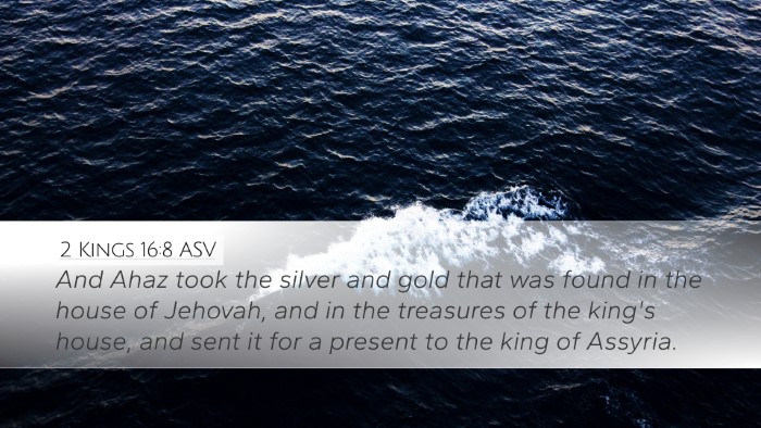2 Kings 16:8 ASV Bible Verse Image