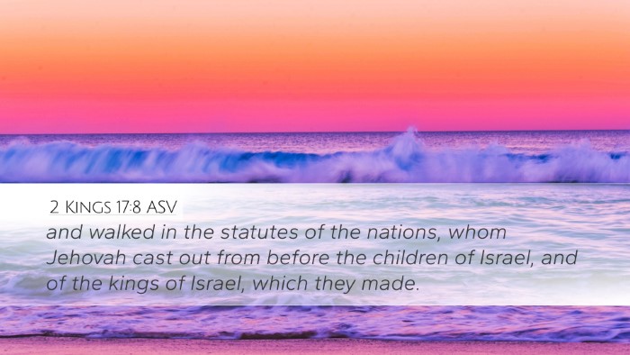 2 Kings 17:8 ASV Desktop Wallpaper - and walked in the statutes of the nations, whom - Desktop Bible Verse Wallpaper