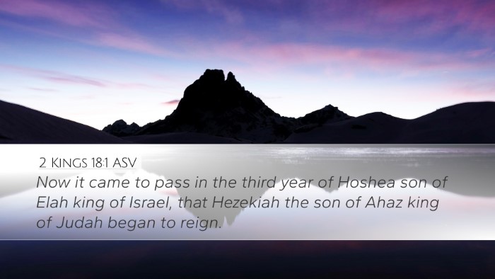 2 Kings 18:1 ASV Bible Verse Image