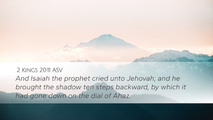 2 Kings 20:11 ASV Desktop Wallpaper - And Isaiah the prophet cried unto Jehovah; and he - Desktop Bible Verse Wallpaper