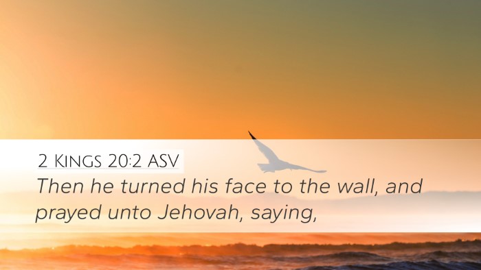 2 Kings 20:2 ASV Desktop Wallpaper - Then he turned his face to the wall, and prayed - Desktop Bible Verse Wallpaper