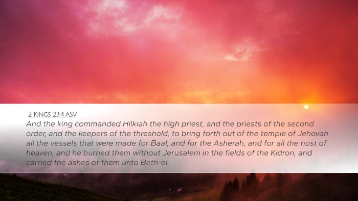 2 Kings 23:4 ASV Bible Verse Image