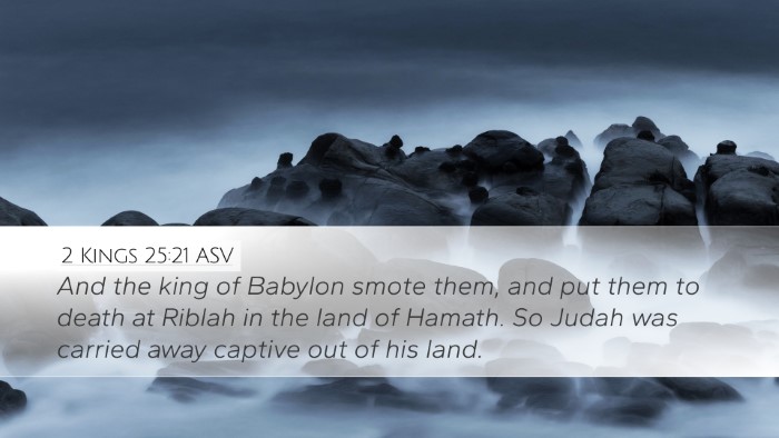 2 Kings 25:21 ASV Bible Verse Image