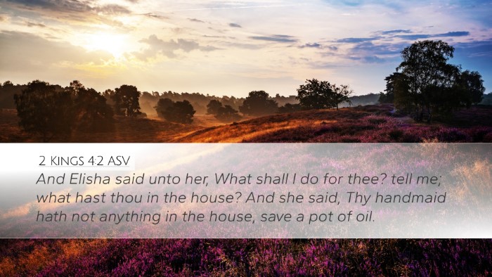2 Kings 4:2 ASV Bible Verse Image