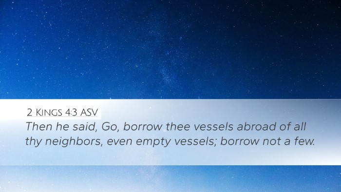 2 Kings 4:3 ASV Desktop Wallpaper - Then he said, Go, borrow thee vessels abroad of - Desktop Bible Verse Wallpaper