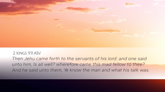 2 Kings 9:11 ASV Bible Verse Image