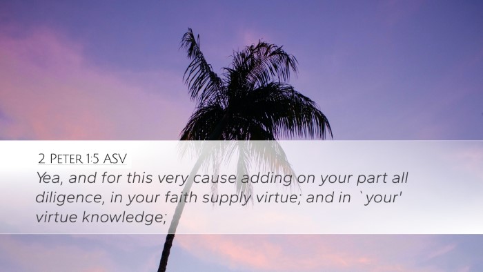 2 Peter 1:5 ASV Bible Verse Image