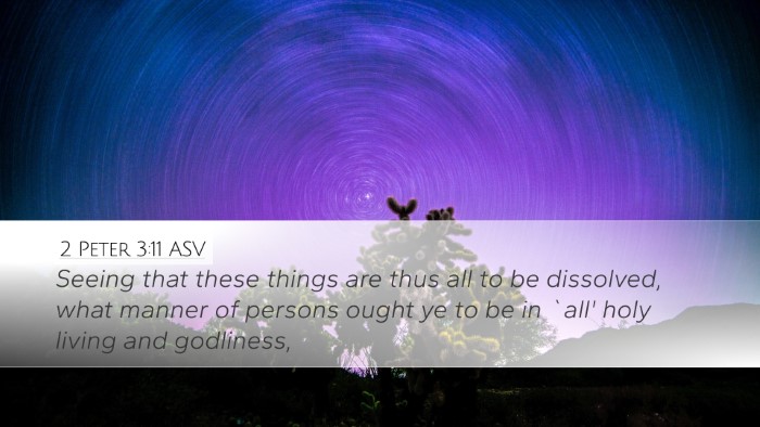 2 Peter 3:11 ASV Bible Verse Image