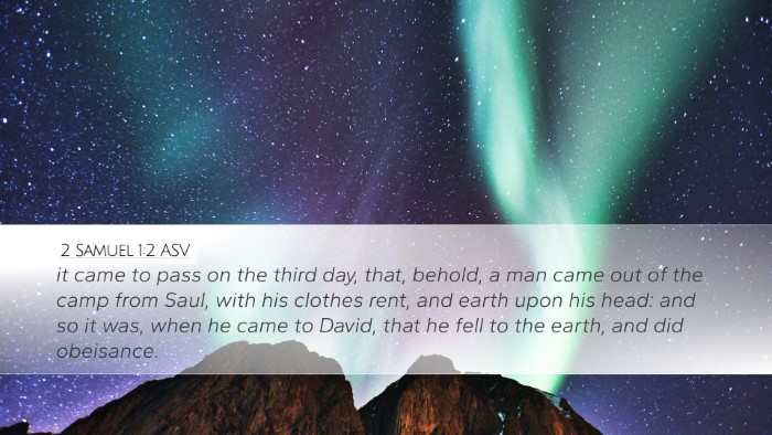 2 Samuel 1:2 ASV Bible Verse Image