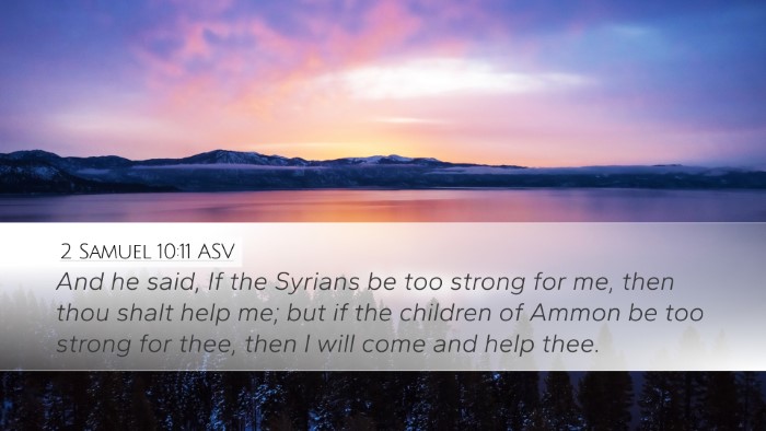 2 Samuel 10:11 ASV Bible Verse Image