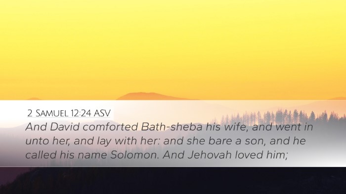 2 Samuel 12:24 ASV Bible Verse Image