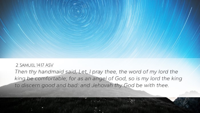 2 Samuel 14:17 ASV Bible Verse Image