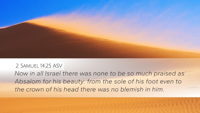2 Samuel 14:25 ASV Bible Verse Image