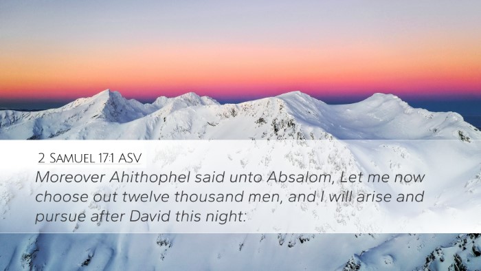 2 Samuel 17:1 ASV Bible Verse Image