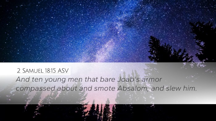 2 Samuel 18:15 ASV Bible Verse Image