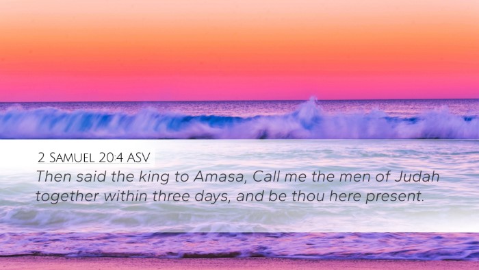 2 Samuel 20:4 ASV Bible Verse Image