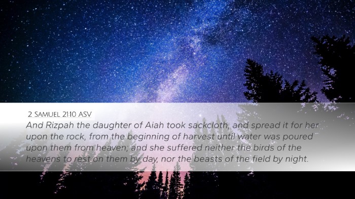 2 Samuel 21:10 ASV Bible Verse Image