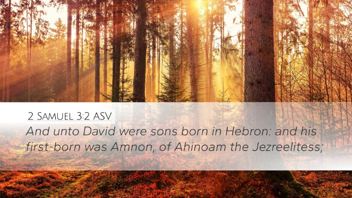 2 Samuel 3:2 ASV Bible Verse Image