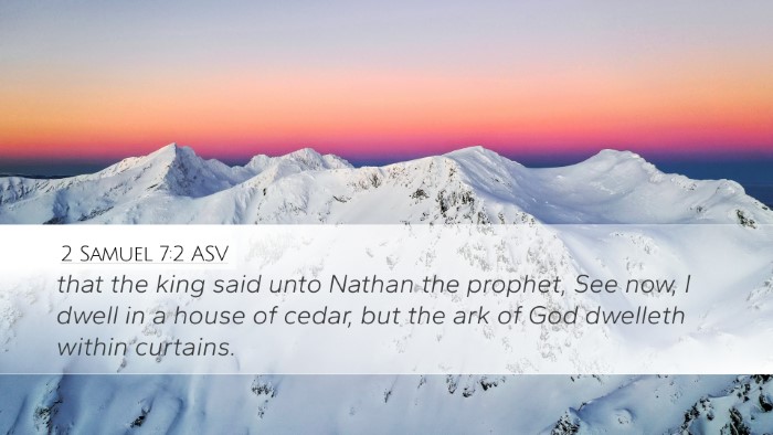 2 Samuel 7:2 ASV Bible Verse Image