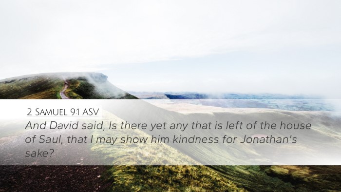 2 Samuel 9:1 ASV Bible Verse Image