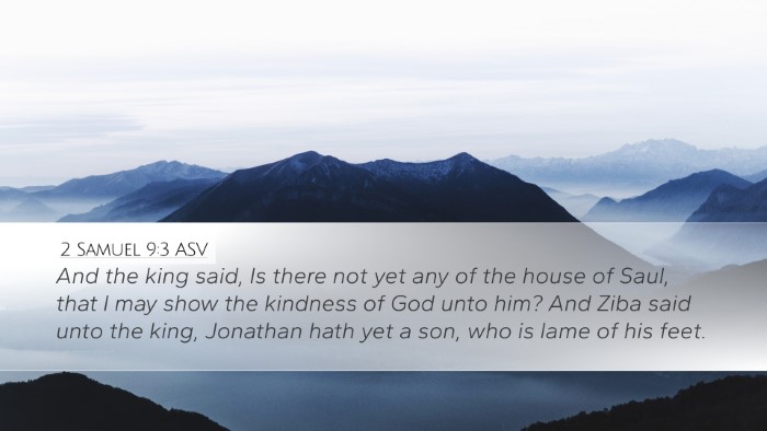 2 Samuel 9:3 ASV Bible Verse Image