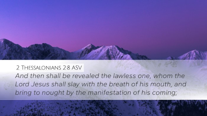2 Thessalonians 2:8 ASV Bible Verse Image