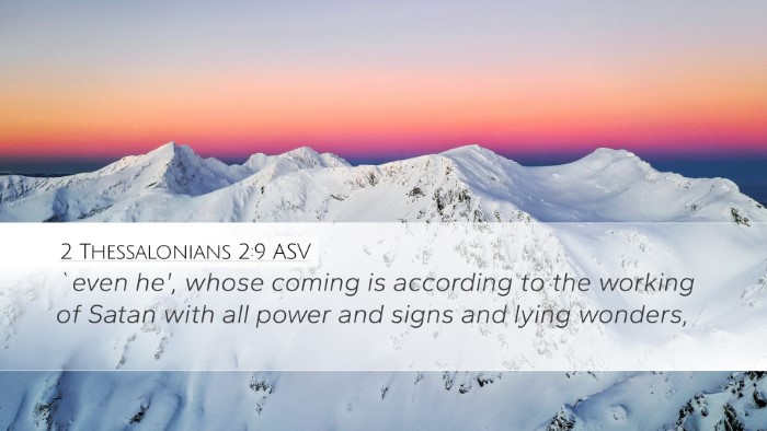 2 Thessalonians 2:9 ASV Bible Verse Image