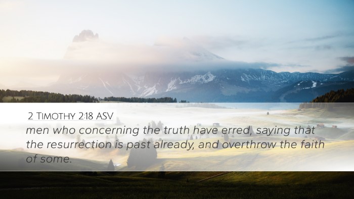2 Timothy 2:18 ASV Bible Verse Image