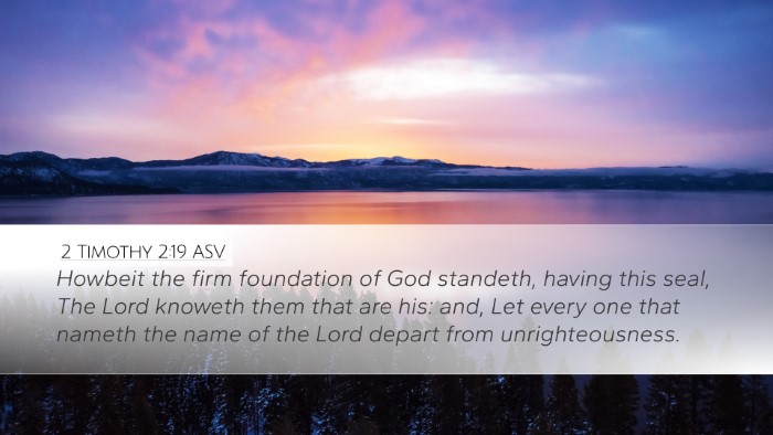 2 Timothy 2:19 ASV Bible Verse Image