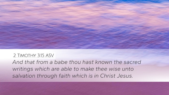 2 Timothy 3:15 ASV Bible Verse Image