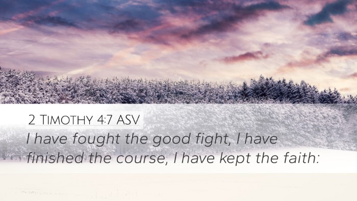 2 Timothy 4:7 ASV Bible Verse Image