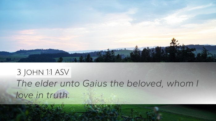 3 John 1:1 ASV Desktop Wallpaper - The elder unto Gaius the beloved, whom I love in - Desktop Bible Verse Wallpaper