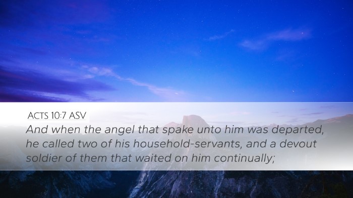 Acts 10:7 ASV Bible Verse Image