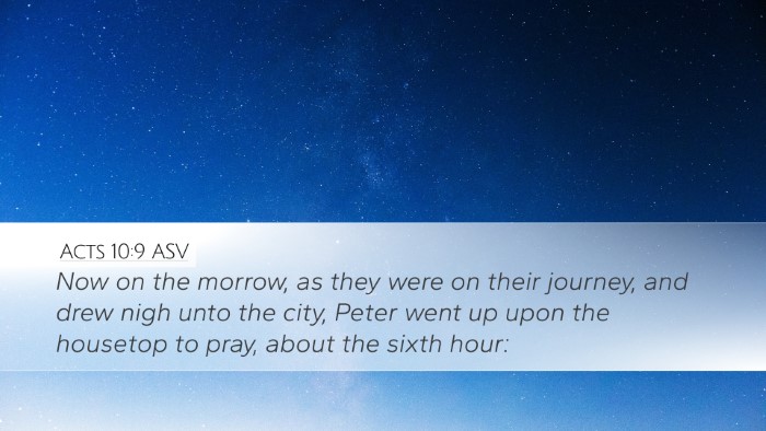 Acts 10:9 ASV Bible Verse Image