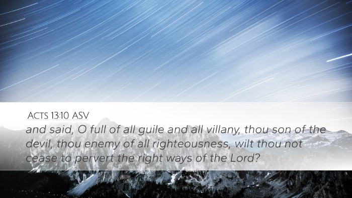 Acts 13:10 ASV Bible Verse Image