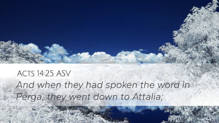 Acts 14:25 ASV Desktop Wallpaper - And when they had spoken the word in Perga, they - Desktop Bible Verse Wallpaper