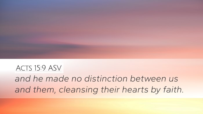 Acts 15:9 ASV Bible Verse Image