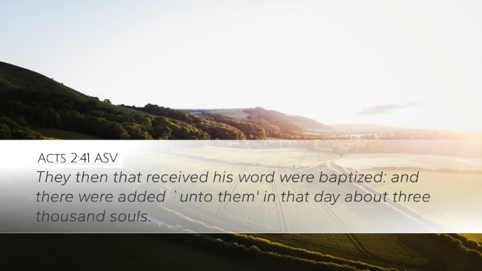Acts 2:41 ASV Bible Verse Image