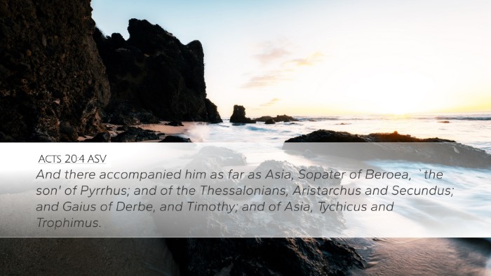 Acts 20:4 ASV Bible Verse Image
