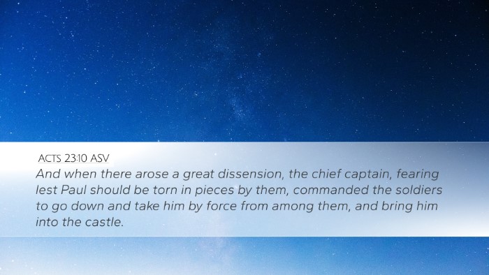 Acts 23:10 ASV Bible Verse Image