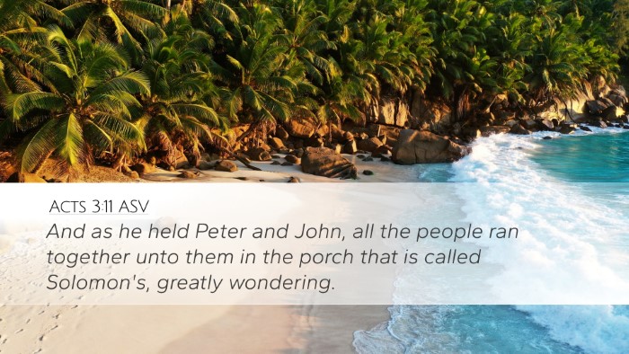Acts 3:11 ASV Bible Verse Image