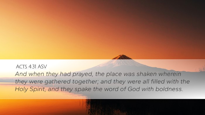 Acts 4:31 ASV Bible Verse Image