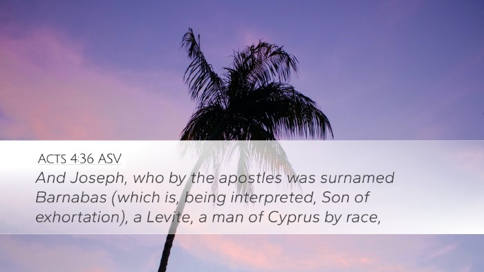 Acts 4:36 ASV Bible Verse Image