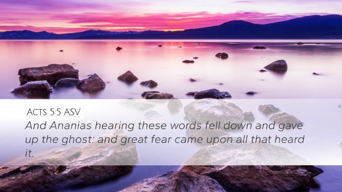 Acts 5:5 ASV Bible Verse Image