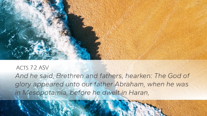 Acts 7:2 ASV Bible Verse Image