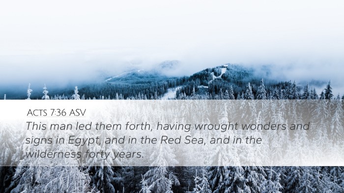 Acts 7:36 ASV Bible Verse Image