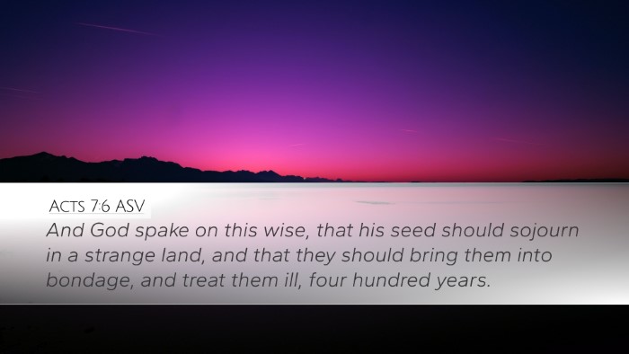 Acts 7:6 ASV Bible Verse Image