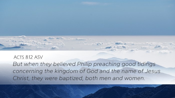 Acts 8:12 ASV Bible Verse Image