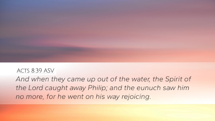 Acts 8:39 ASV Bible Verse Image